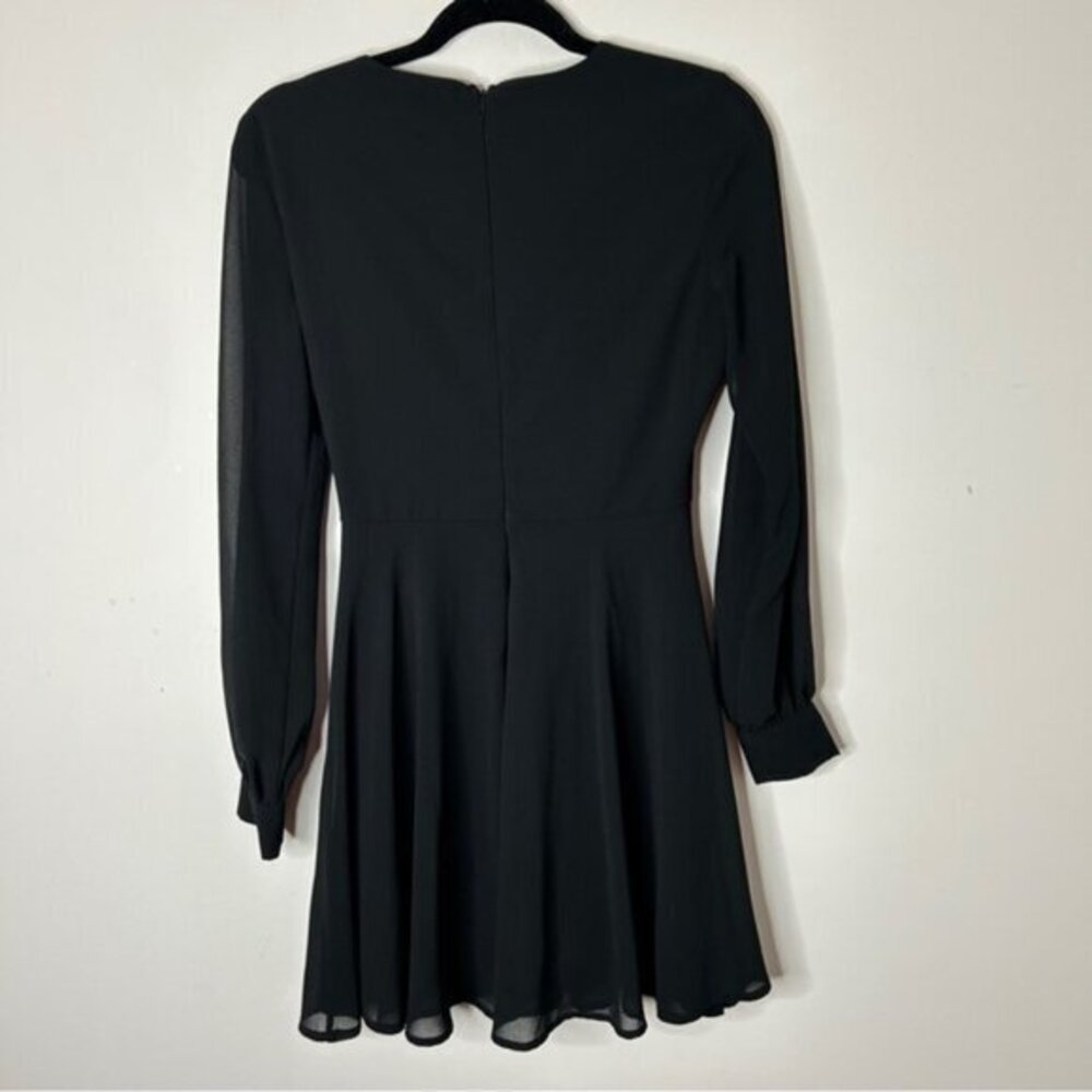 LULUS Women’s Mini Dress Black XS Long Sleeve Whimsigoth business casual formal - Picture 12 of 16